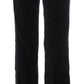 Elegant Black Wide Leg Silk Blend Pants