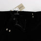 Elegant Black Wide Leg Silk Blend Pants