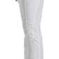 Chic White Nylon Cargo Pants by Italian Designer