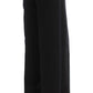 Chic Black Wide Leg Silk Blend Jeans