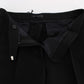 Chic Black Wide Leg Silk Blend Jeans