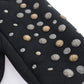 Elegant Studded Gray Wool Gloves