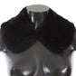 Elegant Black Mink Fur Shoulder Wrap Scarf