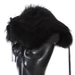 Elegant Black Fox Fur Silk Shoulder Wrap