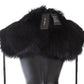 Elegant Black Fox Fur Silk Shoulder Wrap