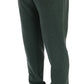 Elegant Green Cashmere Sport Pants