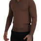 Elegant Virgin Wool V-Neck Pullover Sweater