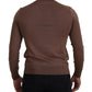 Elegant Virgin Wool V-Neck Pullover Sweater