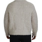 Elegant Cream Turtleneck Wool Blend Sweater