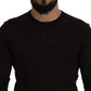 Elegant Brown Crewneck Cotton Sweater