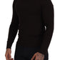 Elegant Brown Crewneck Cotton Sweater