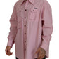 Elegant Pink Casual Cotton Shirt