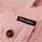 Elegant Pink Casual Cotton Shirt