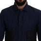 Svelte Dark Blue Cotton Shirt