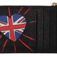 Black Leather #DGLovesLondon Women Cardholder Coin Case  Wallet