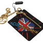 Black Leather #DGLovesLondon Keyring Cardholder Coin Case