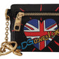 Black Leather #DGLovesLondon Keyring Cardholder Coin Case
