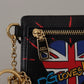 Black Leather #DGLovesLondon Keyring Cardholder Coin Case