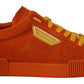 Orange Suede Italian Sneakers