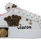 Queen Crown Chic Leather Sneakers