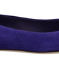 Embellished Crystal Purple Suede Flats