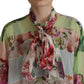 Elegant Floral Patchwork Silk Blouse