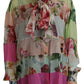 Elegant Floral Patchwork Silk Blouse