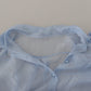 Elegant Silk Ascot Collar Blouse in Light Blue