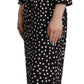 Polka Dot Sheath Midi Elegance