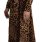 Elegant V-Neck A-Line Maxi Dress in Brown