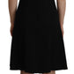 Elegant Black V-Neck A-Line Dress