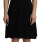 Elegant Black V-Neck A-Line Dress