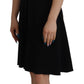 Elegant Black V-Neck A-Line Dress