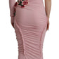 Elegant Pink One Shoulder Bodycon Dress