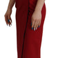 Elegant Red Bodycon Midi Dress