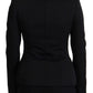 Sleek Black Snap Jacket with Silk Lining