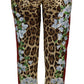 Elegant Multicolor High Waist Silk Pants