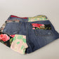 High Waist Patchwork Skinny Denim