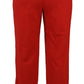 Elegant Red High-Waist Cropped Pants