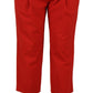 Elegant Red High-Waist Cropped Pants