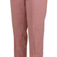 Chic MidWaist Virgin Wool Pink Pants