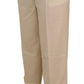 Elegant Ivory High-Waist Wool Pants