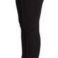 Sleek Black Cotton Stretch Skinny Jeans