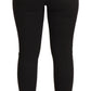 Sleek Black Cotton Stretch Skinny Jeans