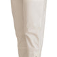 Elegant White High-Waist Tapered Trousers