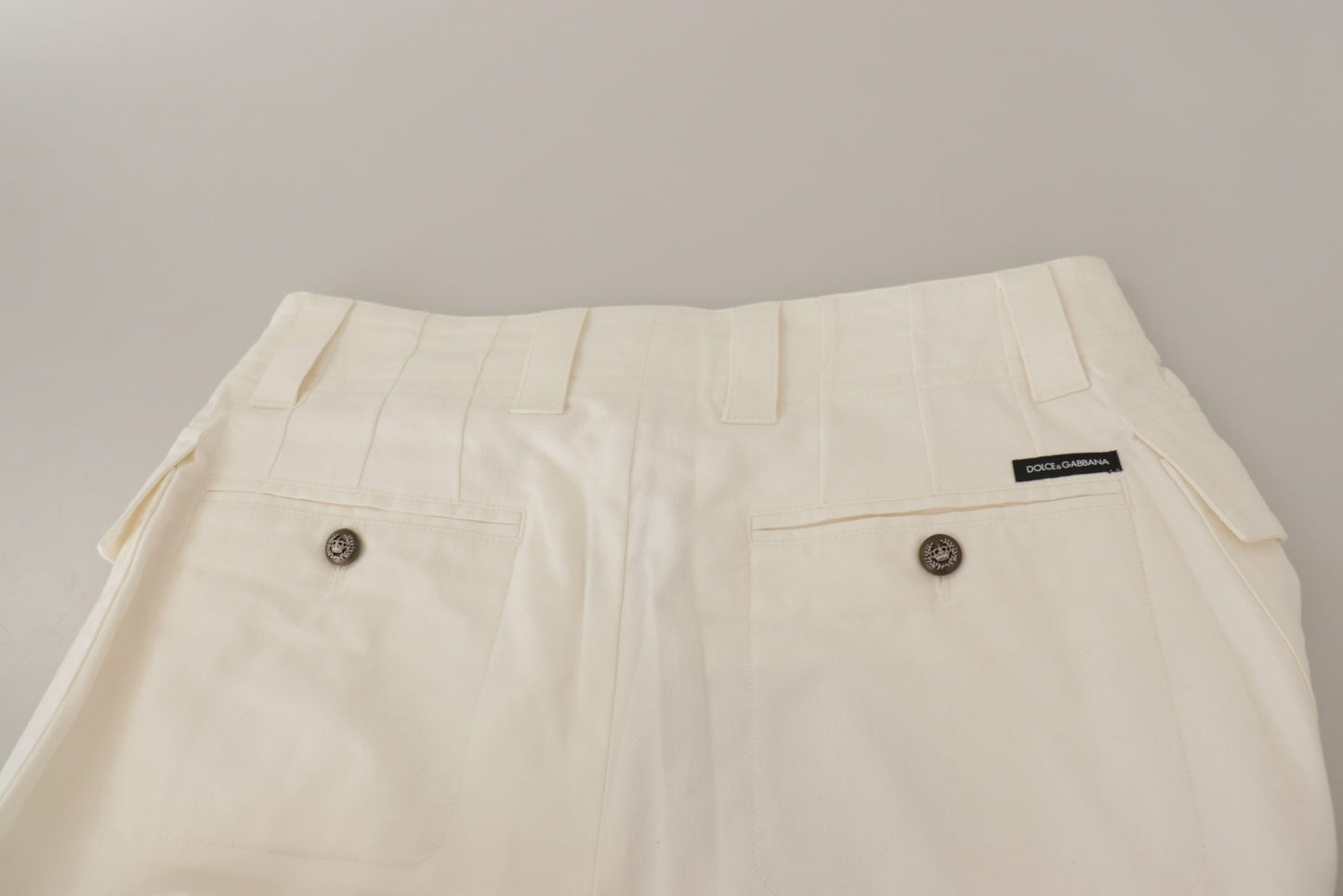 Elegant White High-Waist Tapered Trousers