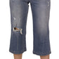 High Waist Skinny Denim Jeans - Blue