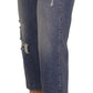 High Waist Skinny Denim Jeans - Blue