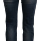 High Waist Skinny Designer Jeans in Blue