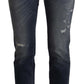 High Waist Skinny Designer Jeans in Blue